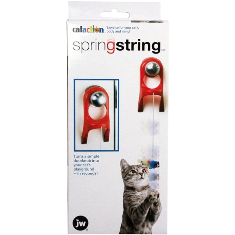 JW Pet Springstring Feathered Mouse Interactive Cat Toy - 1 count